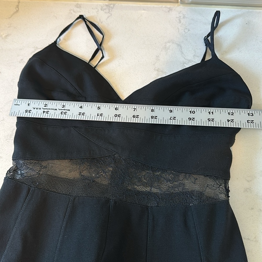 Beautiful 😍 Noam Hanoch Alexandra black Lace-Inset A-Line Black Dress Size 0 - Picture 9 of 14